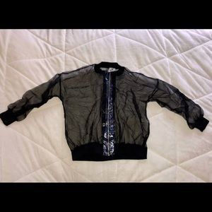Sheer bomber jacket